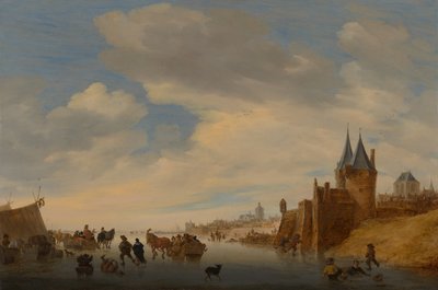 Winterlandschap bij Arnhem door Salomon van Ruisdael or Ruysdael